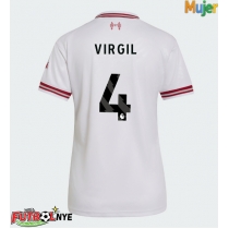 Camiseta Liverpool Virgil van Dijk #4 Visitante Equipación para mujer 2026-27 manga corta